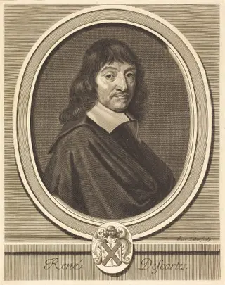 René Descartes, by Jacques Lubin, ink, 1681