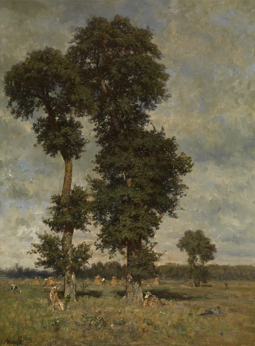 Landscape, by Alfred de Knyff, oil, 1862