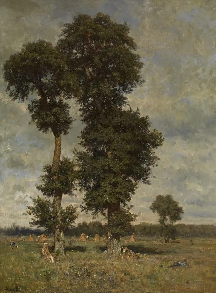 Landscape, by Alfred de Knyff, oil, 1862