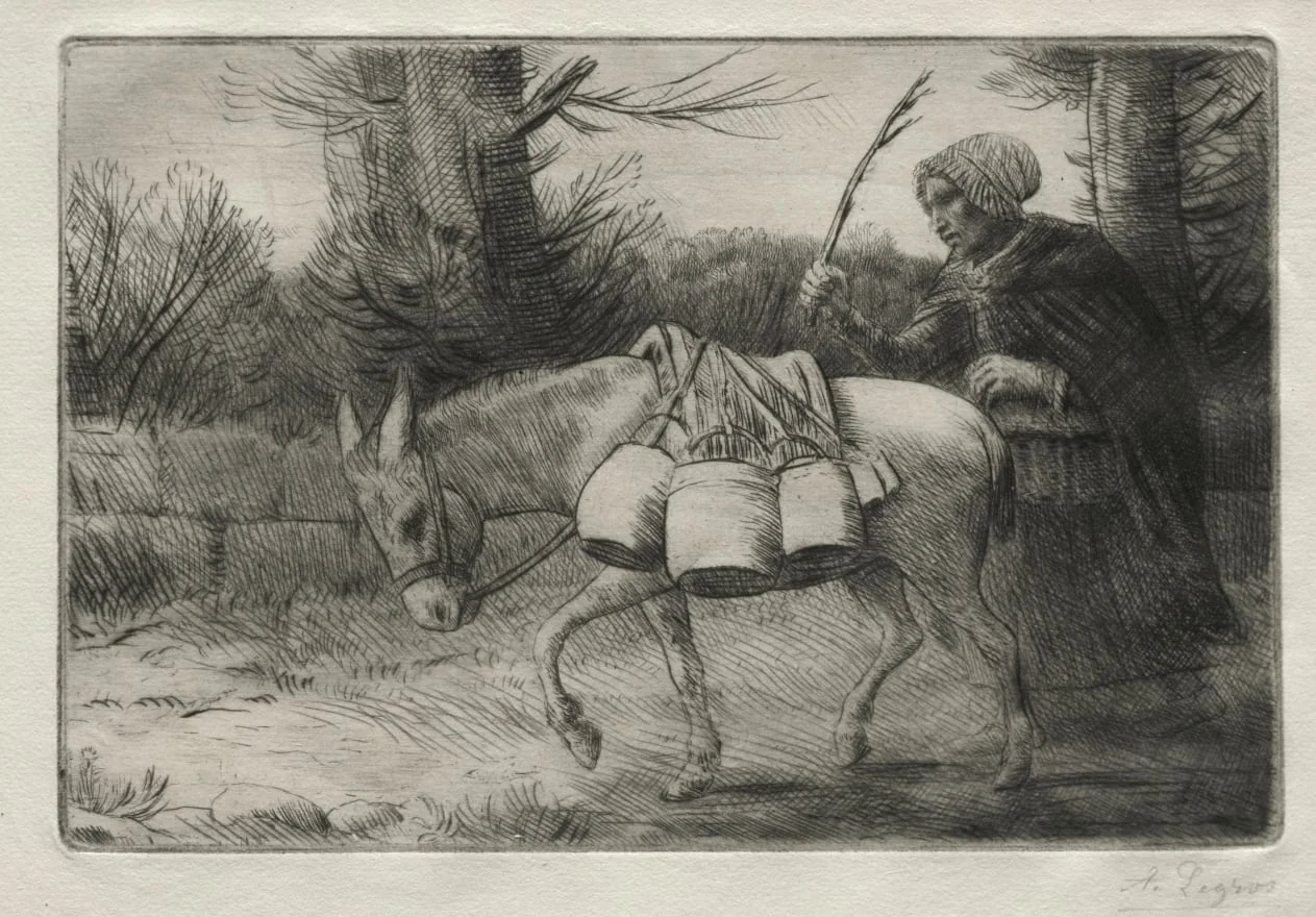 The Dairymaid of Boulogne (Third Plate), detail