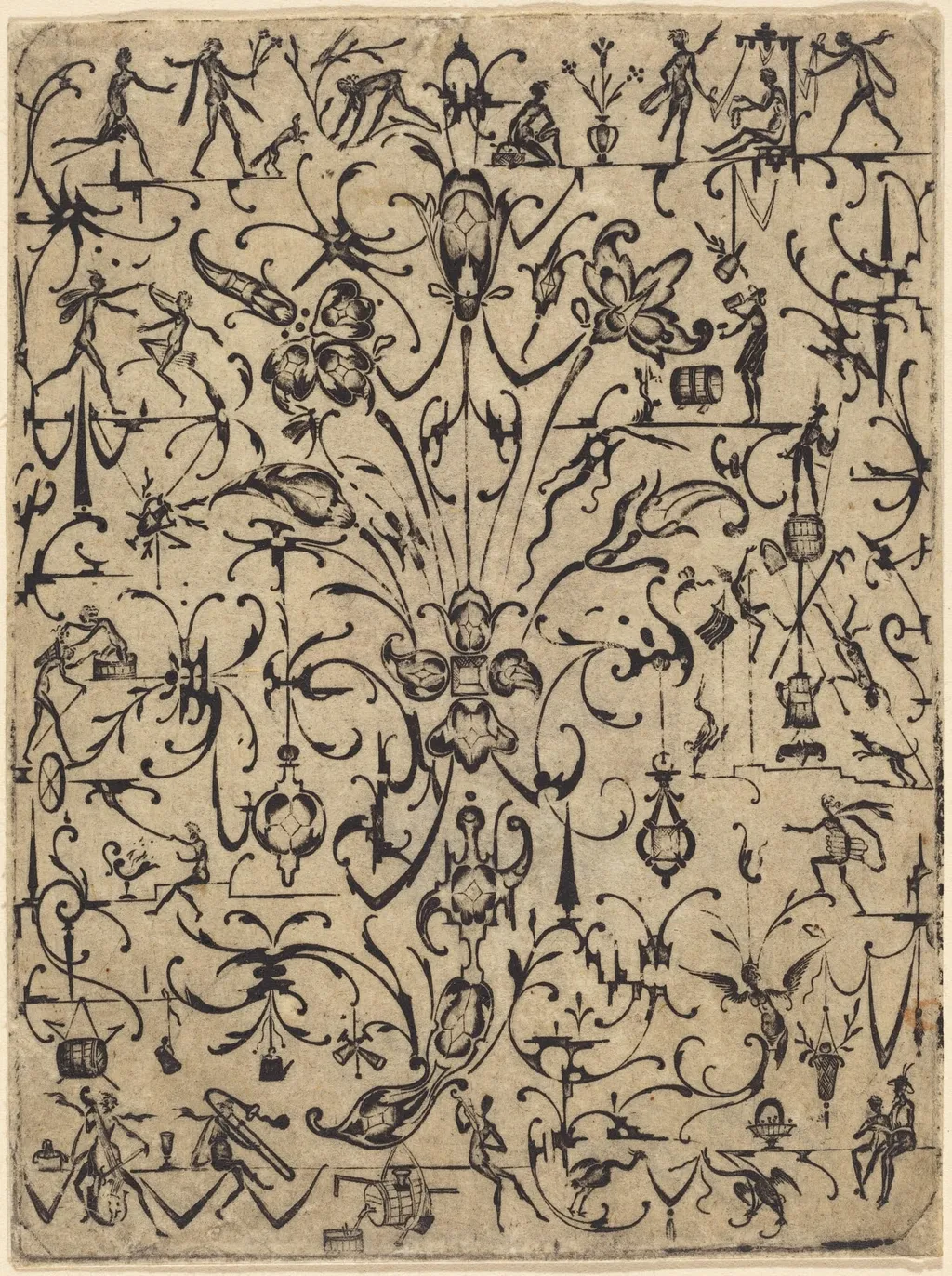 Ornament, by Master B.H.M., ink, 1540