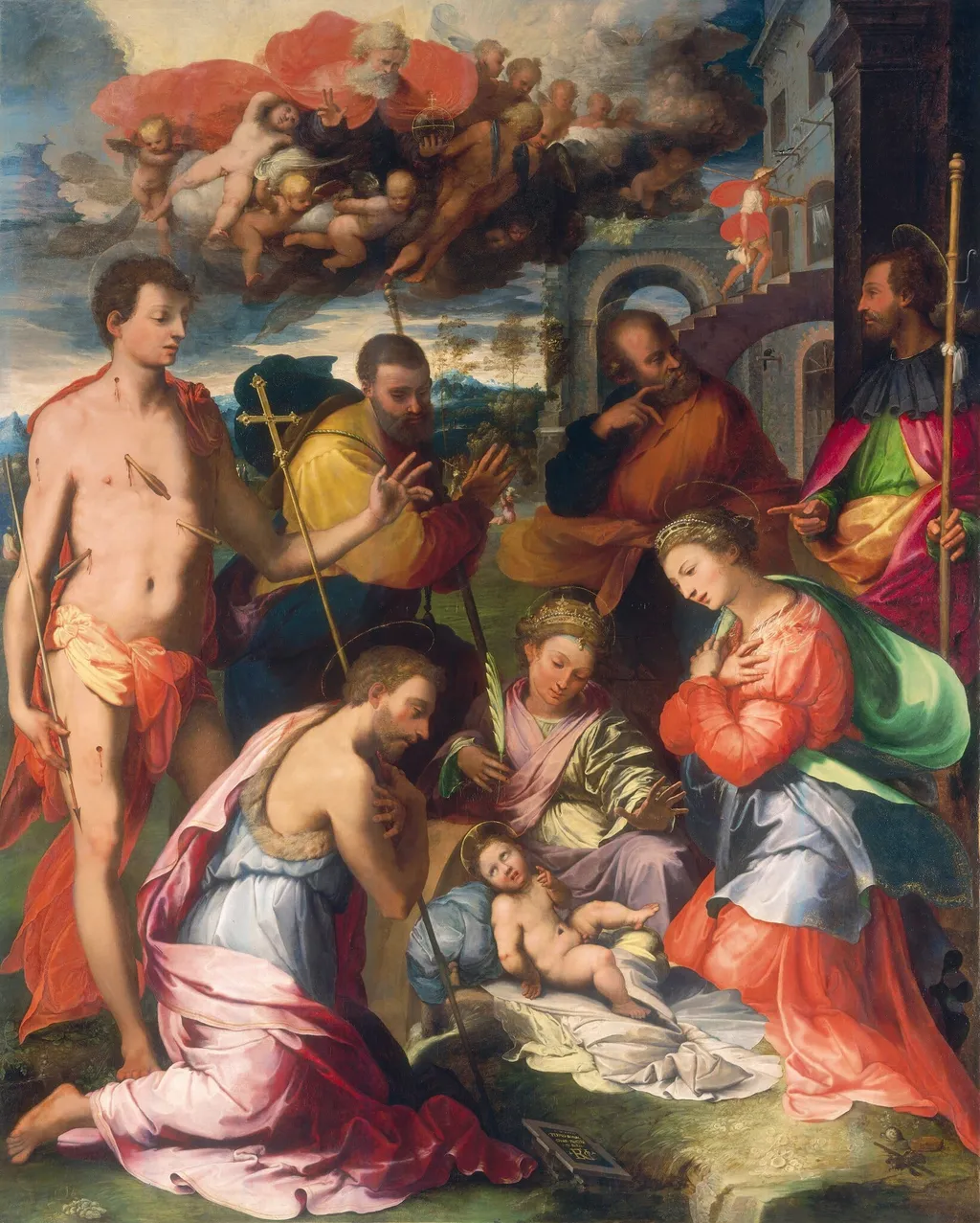 The Nativity, by Perino del Vaga, oil, 1534