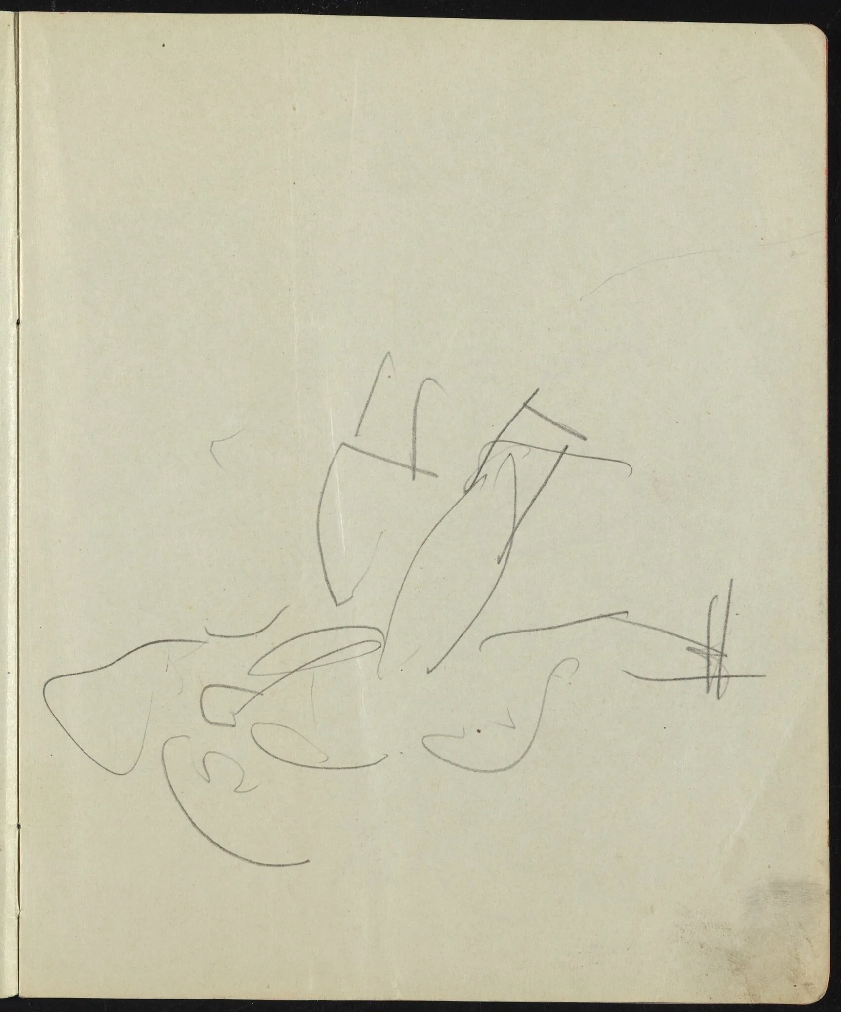 Dancers and Performers (Page from a Sketchbook), detail