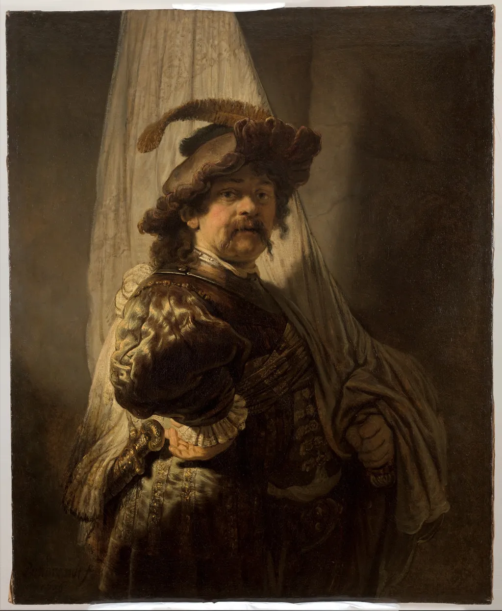 The Standard Bearer, by Rembrandt, oil, 1636