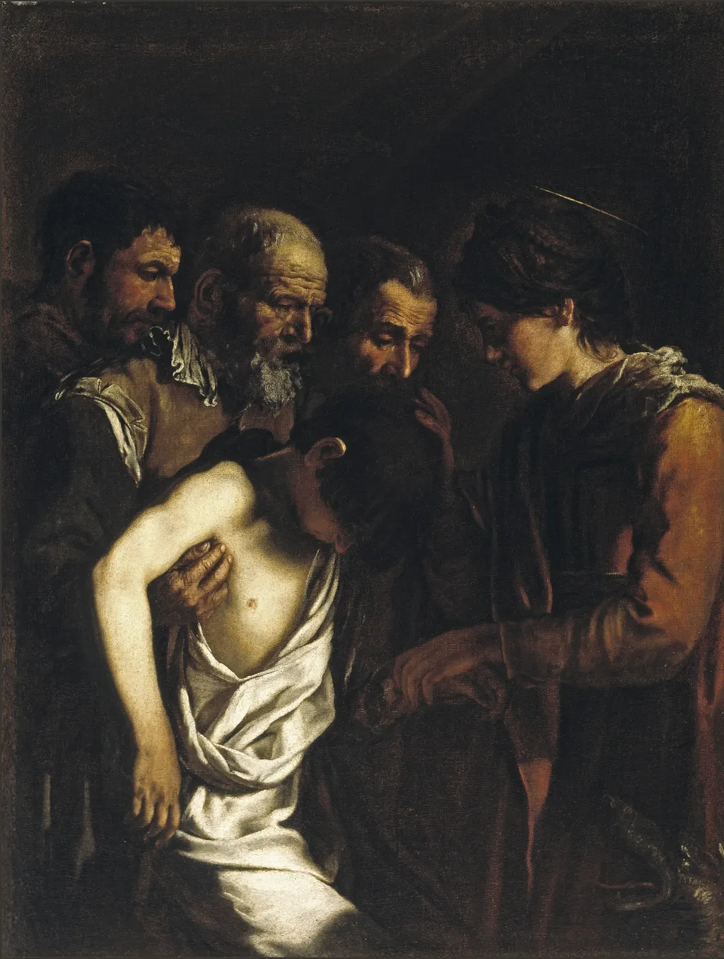 Saint Margaret Resurrecting a Young Man, by Giovanni Serodine, oil, 1620