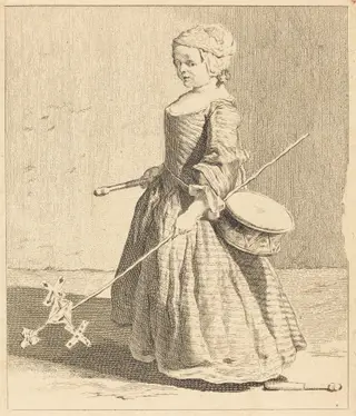 Le Jeune Soldat, by Charles-Nicolas Cochin I, ink, 1737