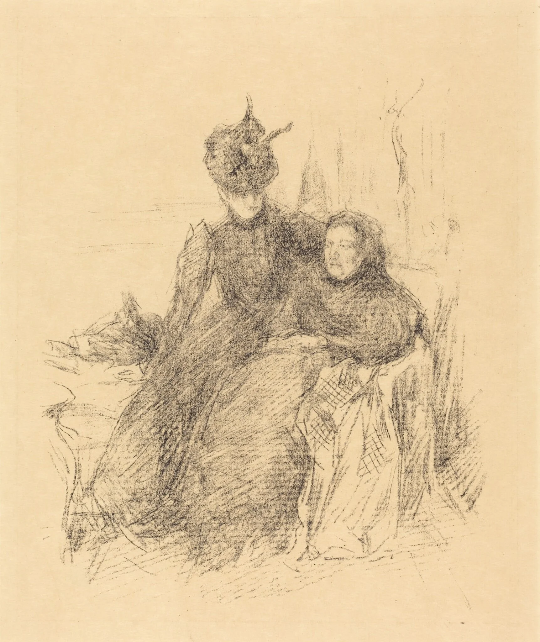 Mother and Daughter, detail