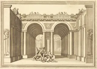 Il Greco in Troia: Plate 9, by Arnold von Westerhout, ink, 1688