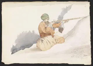 Cheshmagee Ahmet, by Godfrey Thomas Vigne, watercolor, 1844