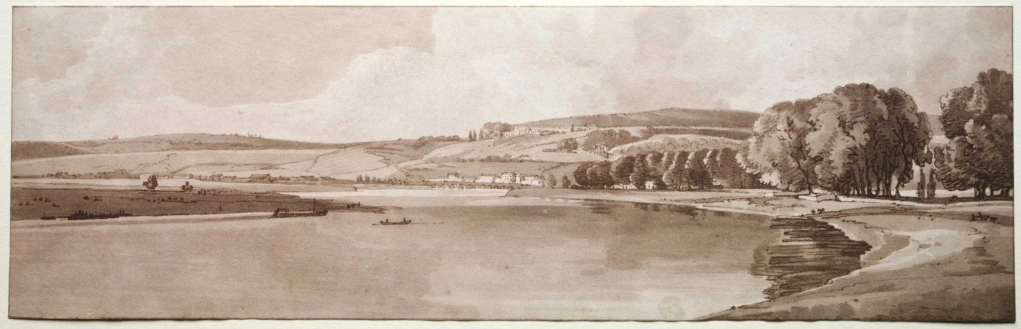 A Selection of Twenty of the Most Picturesque Views in Paris: View of Belle Vue & Pont de Sêve, detail