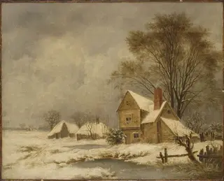 Gandish Cottage, Suffolk, by John Constable, oil, 1816