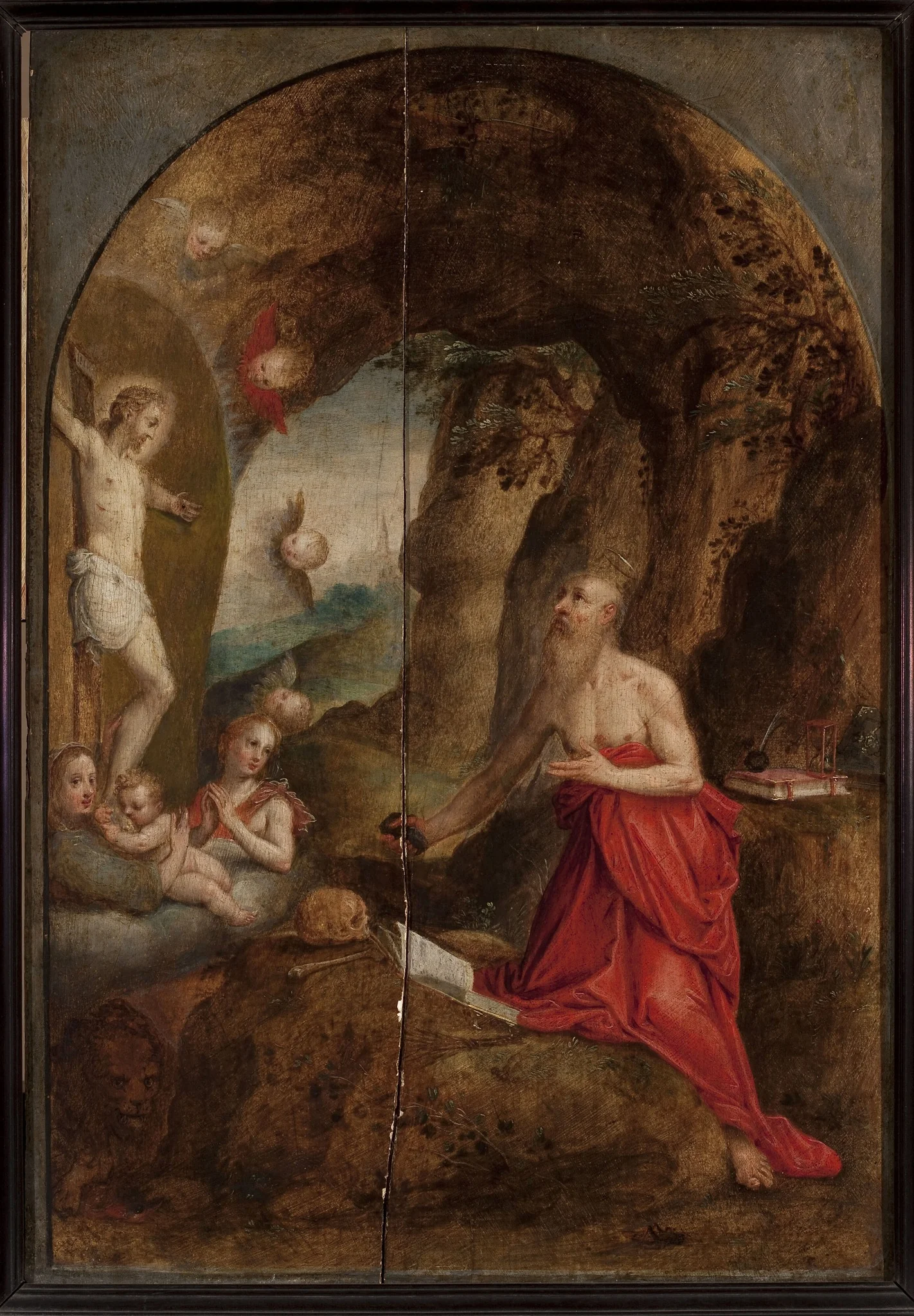Vision of St Jerome, detail