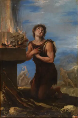 Sacrificio de Abel, by Juan Antonio de Frías y Escalante, oil, 1667