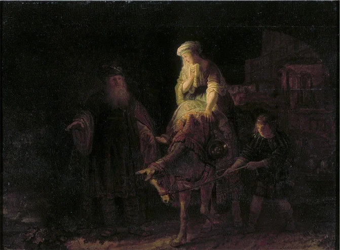 The Departure of the Shunammite Woman, detail