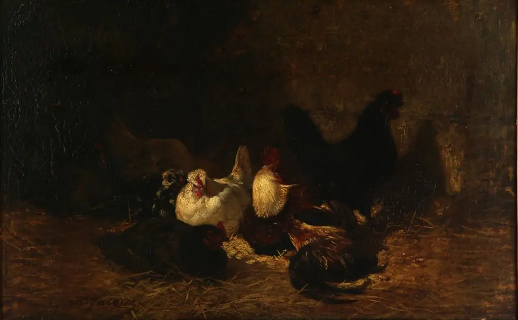 The henhouse, by Charles Jacque, unspecified, 1850