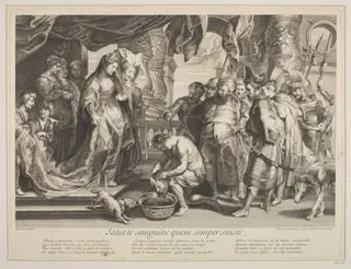 Tomyris with the head of Cyrus, by Gaspar du Change, 1650