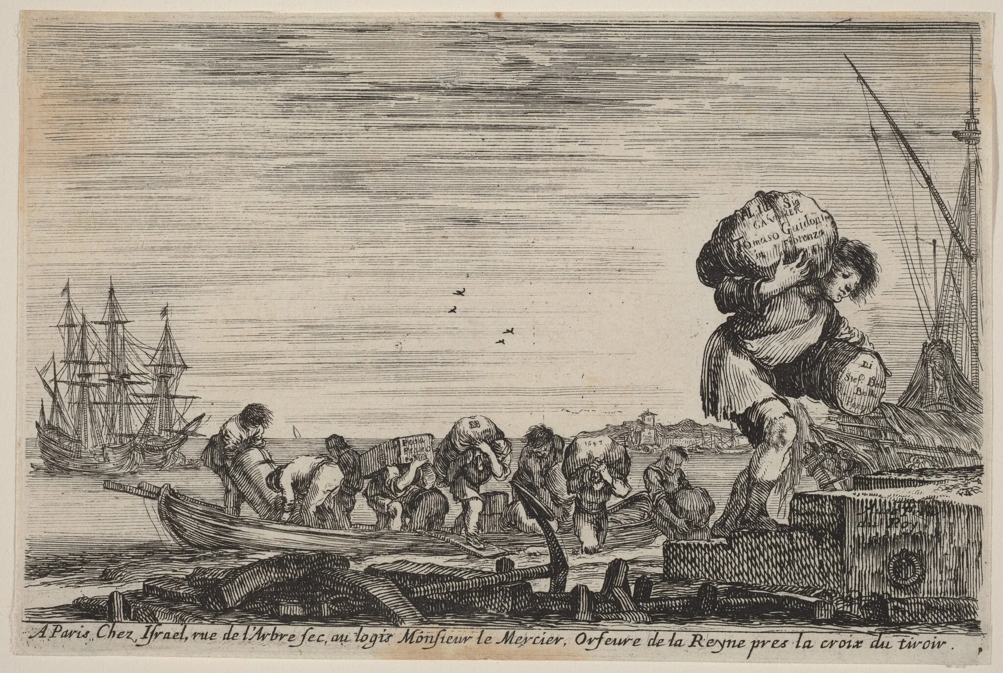 Title Page for "Views of the Ports of the Sea", detail