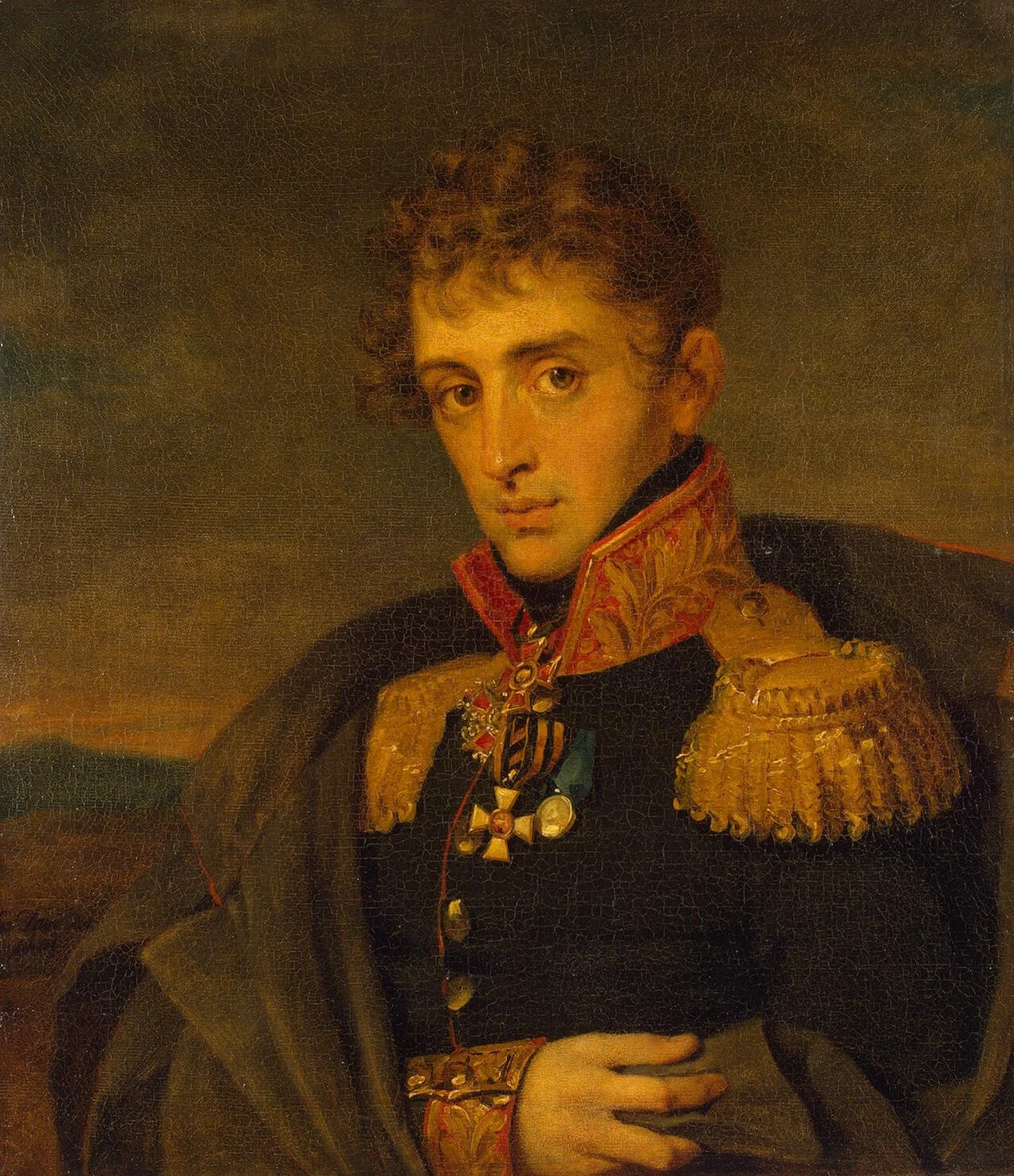 Portrait of Alexander A. Tuchkov (1777/78-1812) (4th), detail