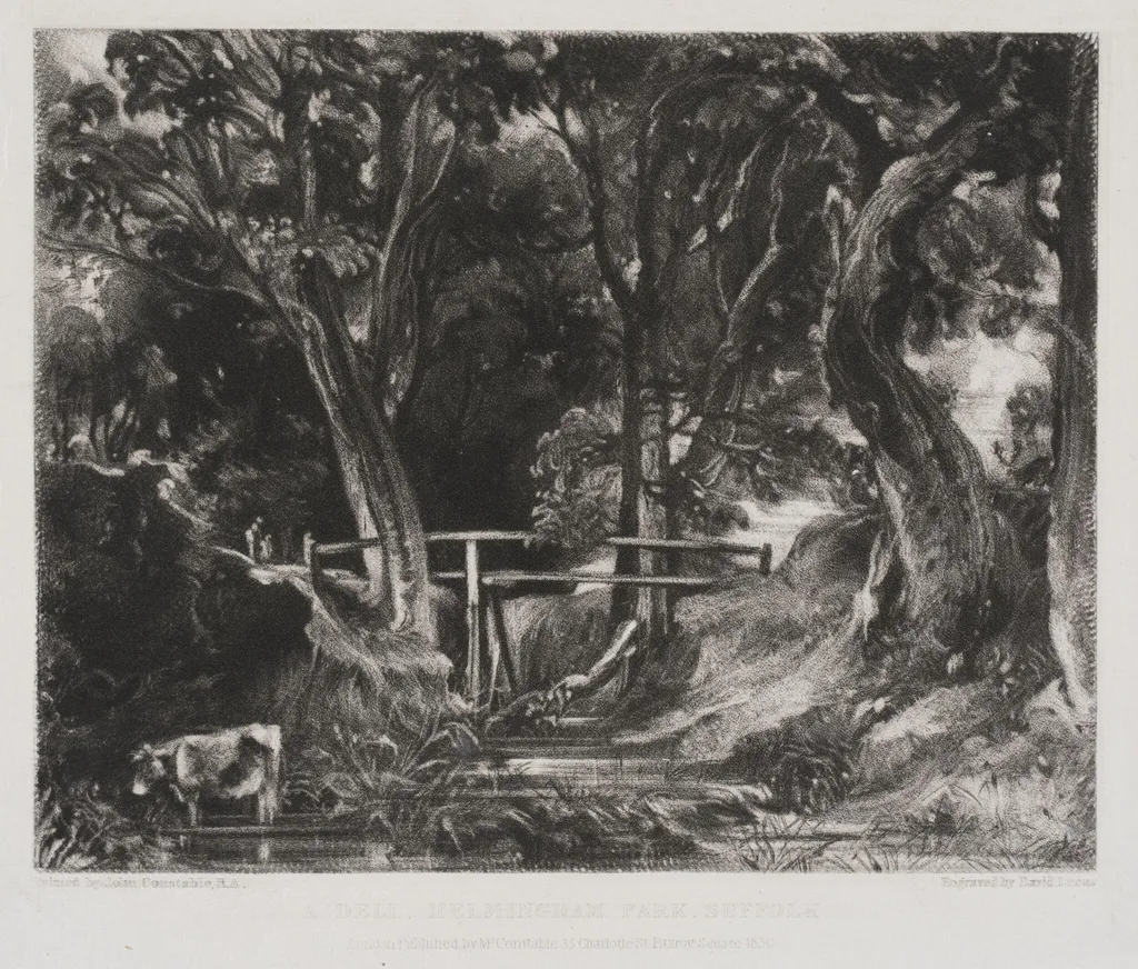 A DELL, HELMINGHAM PARK, SUFFOLK, by John Constable, 1830
