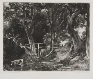 A DELL, HELMINGHAM PARK, SUFFOLK, by John Constable, 1830