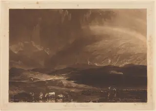 Peat Bog, Scotland, by Joseph Mallord William Turner, ink, 1812