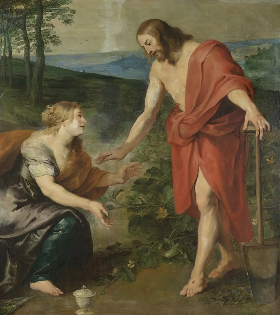 'Noli me tangere': the meeting of Christ and Mary Magdalene, by Peter Paul Rubens, oil