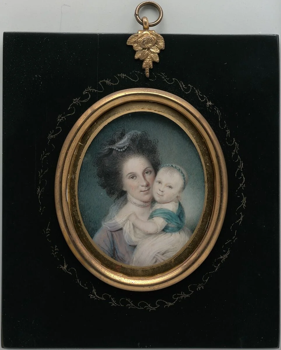 Mrs. Charles Willson Peale (Rachel Brewer) and Baby Eleanor, detail