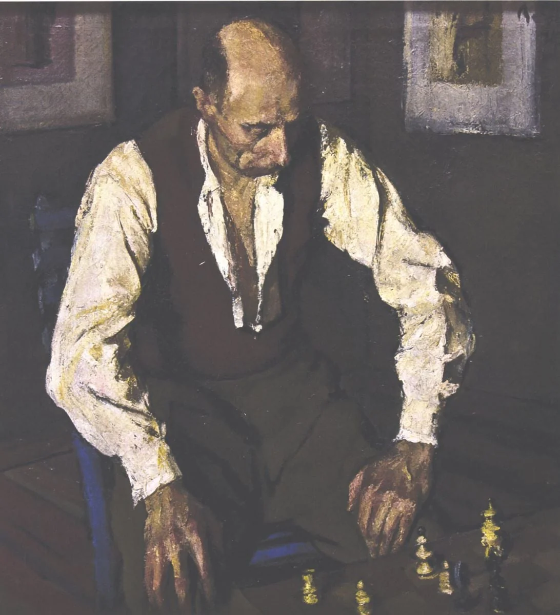 Jucătorul de șah, detail