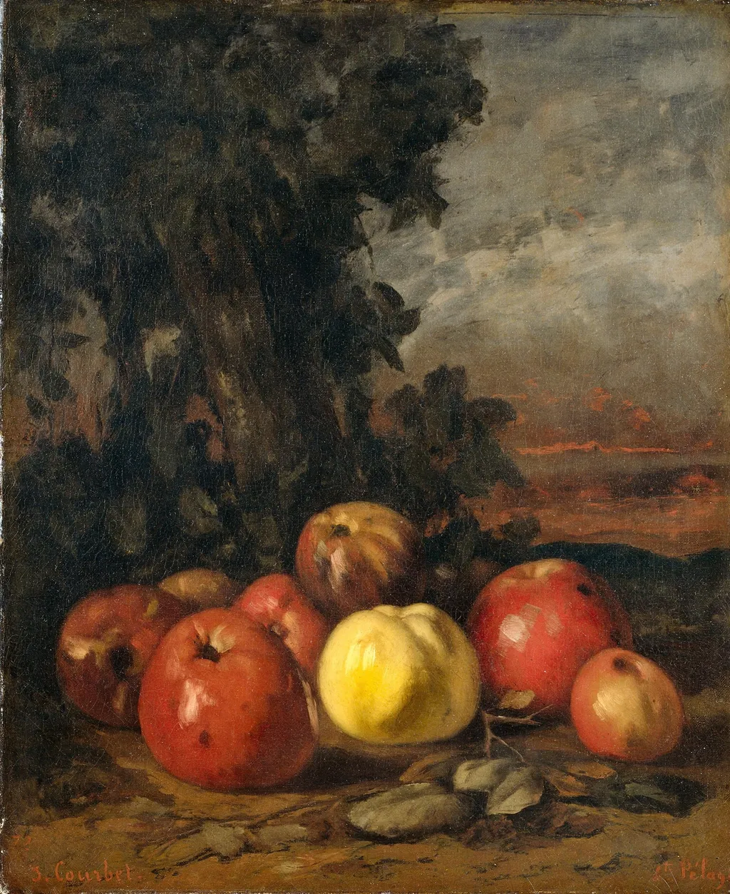 Still Life with Apples, by Gustave Courbet, unspecified, 1872