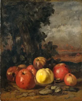 Still Life with Apples, by Gustave Courbet, unspecified, 1872