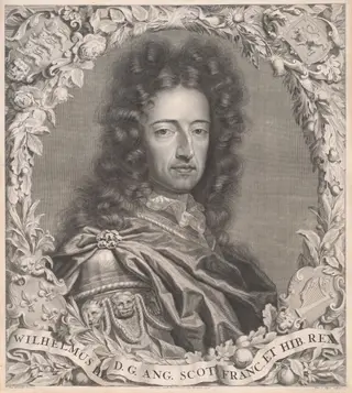 King William III, by Pieter Stevens van Gunst, ink, 1694