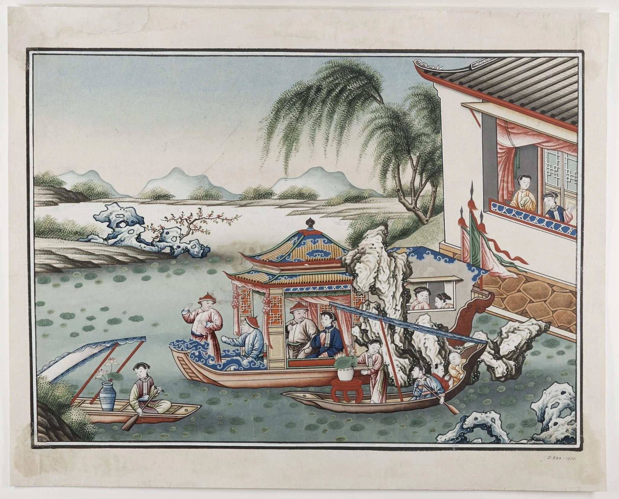 Outing on a Lake, detail