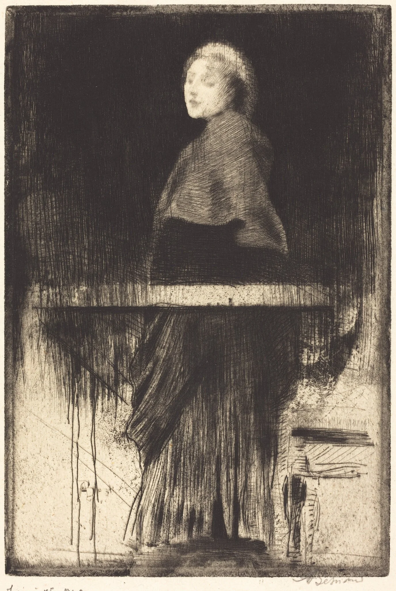 Woman in a Cape (La femme à la pèlerine), detail