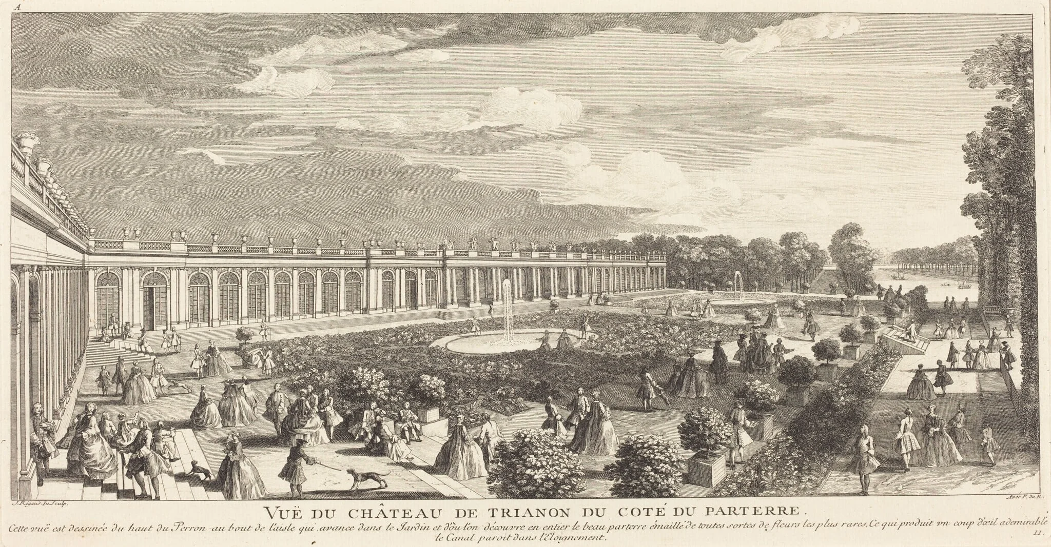 Vue du Chateau de Trianon du Cote du Parterre, detail