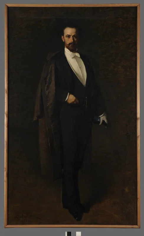 Portrait of Bronisław Amszyński, detail