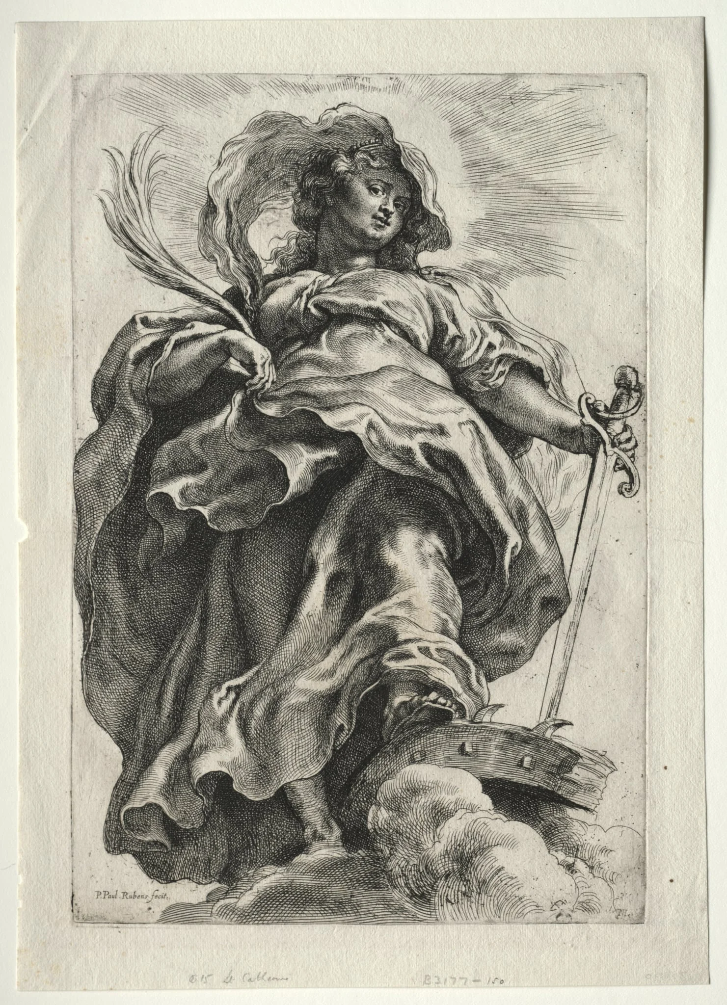 Saint Catherine in the Clouds, detail