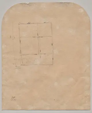Floorplan (verso), by Jasper Francis Cropsey, 1851