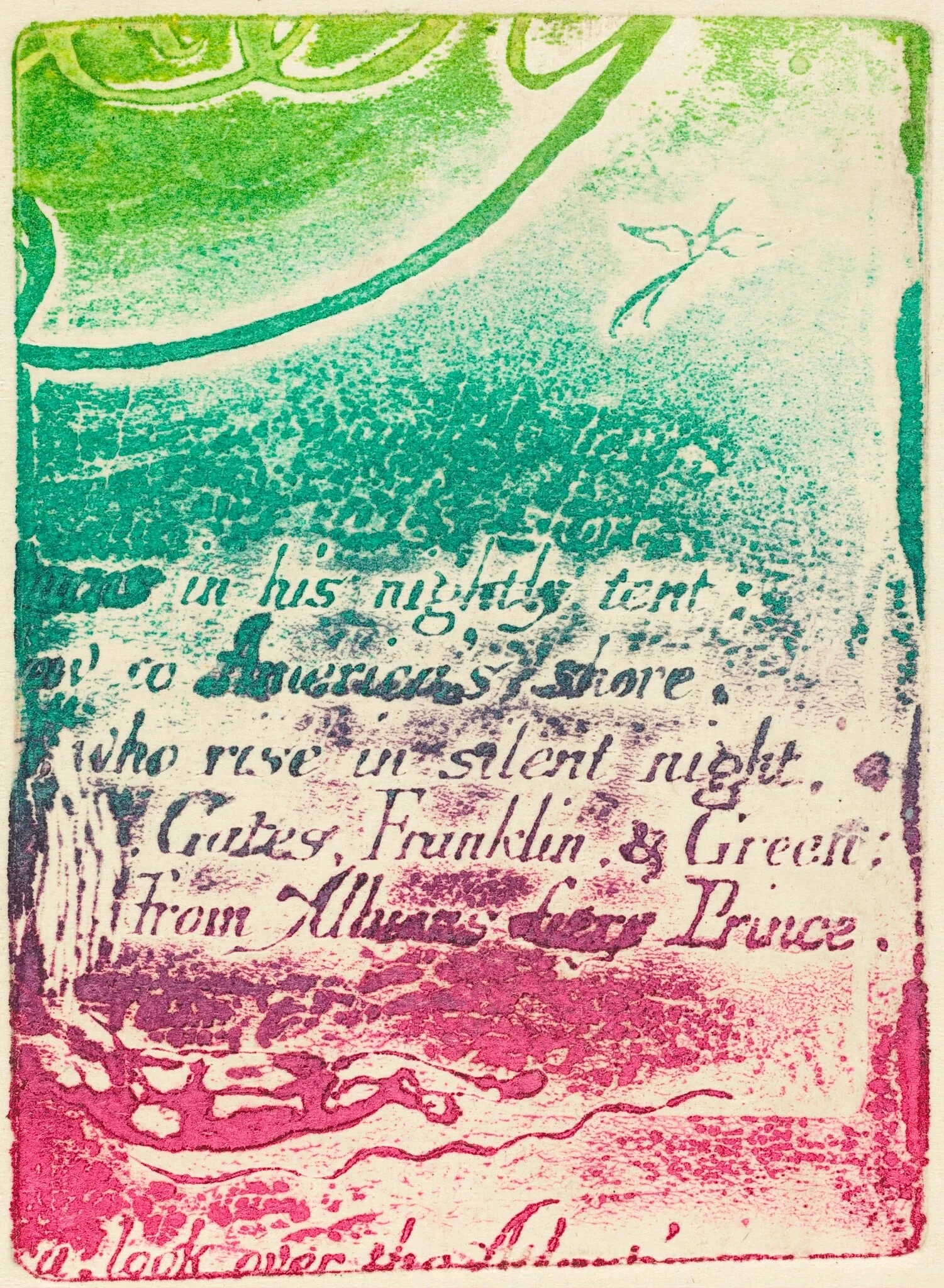 Restrike from fragment of cancelled plate for "A Prophecy", detail