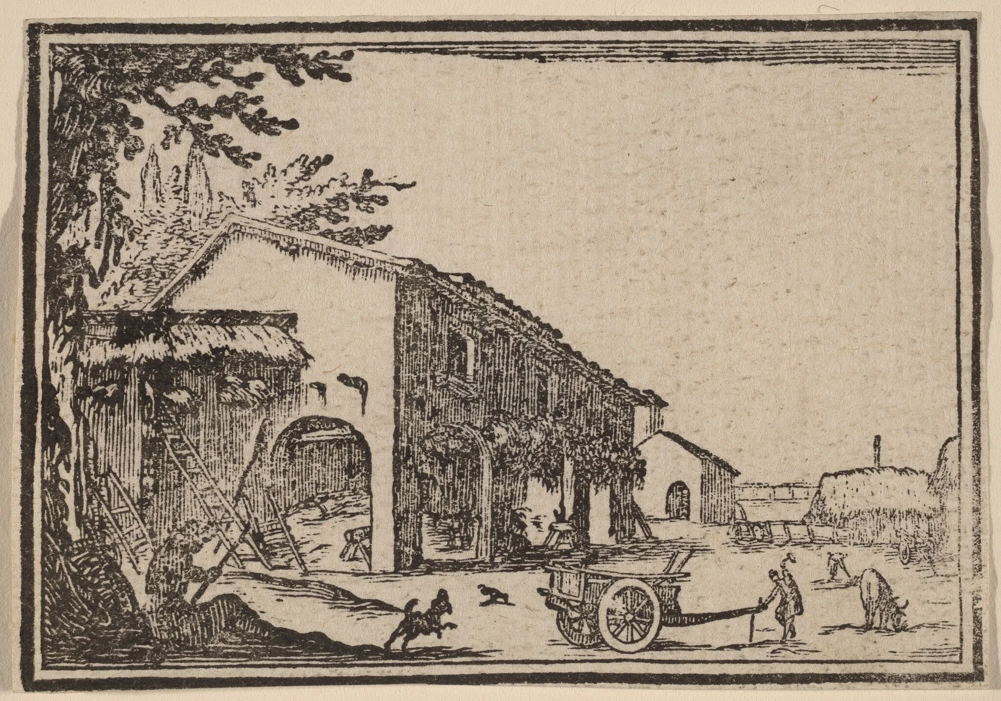 Courtyard of a Farm, detail