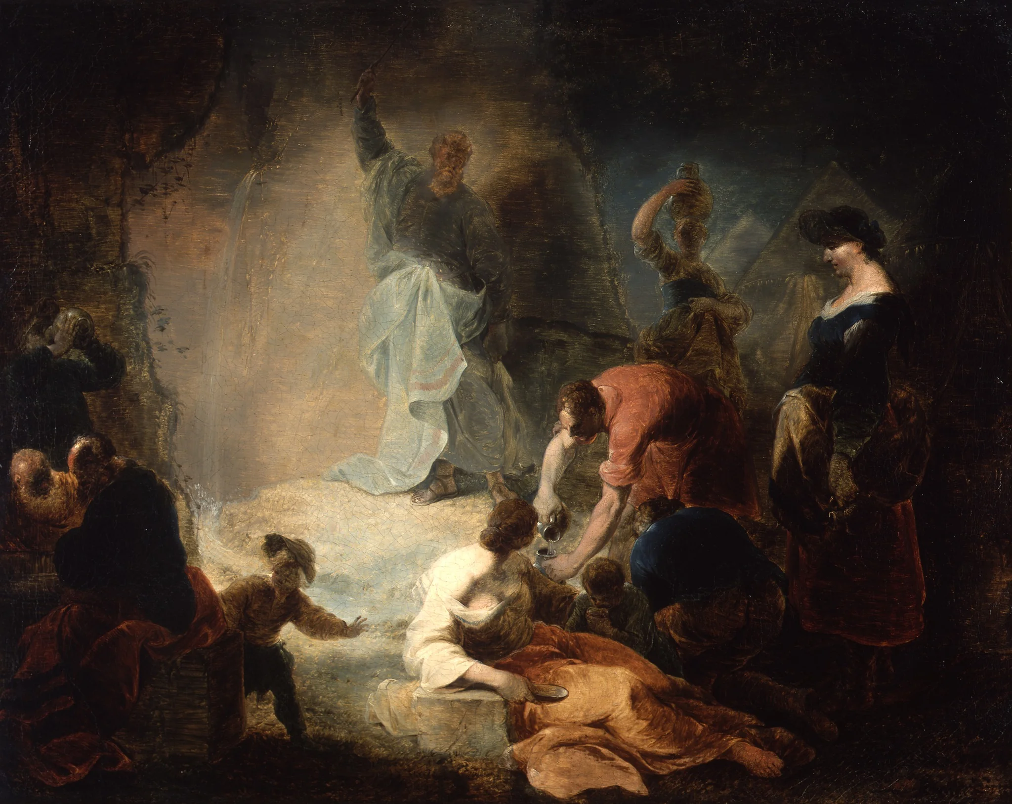 Moses Striking the Rock, detail