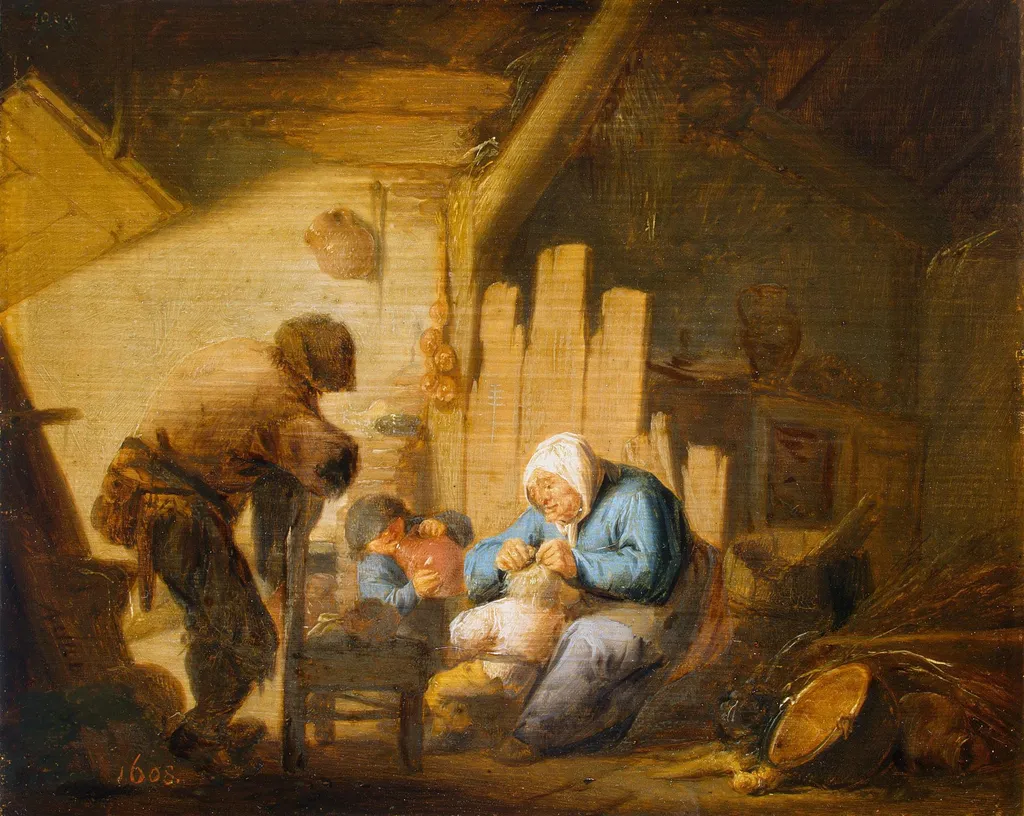 Sense of Sight, by Adriaen van Ostade, oil, 1635