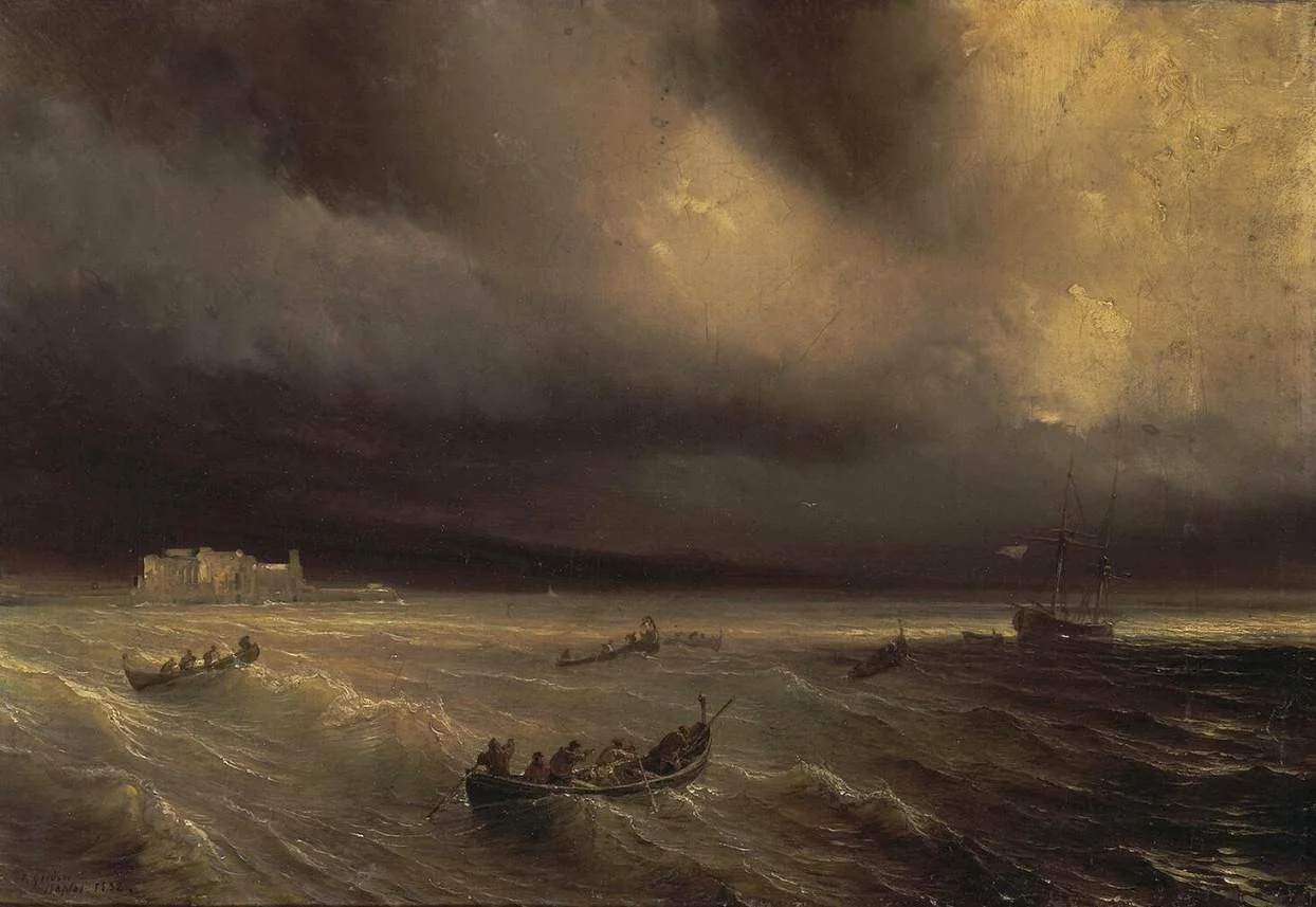 Storm in the Sea, detail