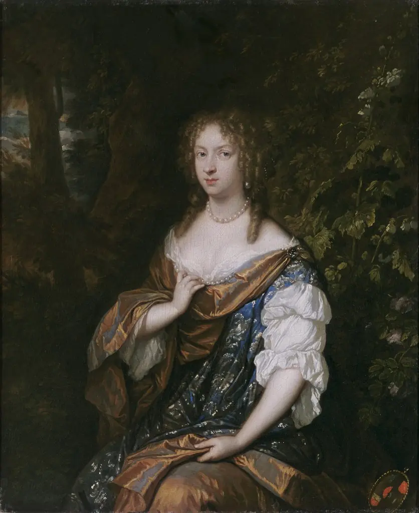 Alida de Lange, Wife of Johan Rammelman, by Caspar Netscher, oil