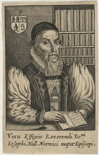 Joseph Hall, Bishop of Norwich, by William Faithorne, ink, 1654