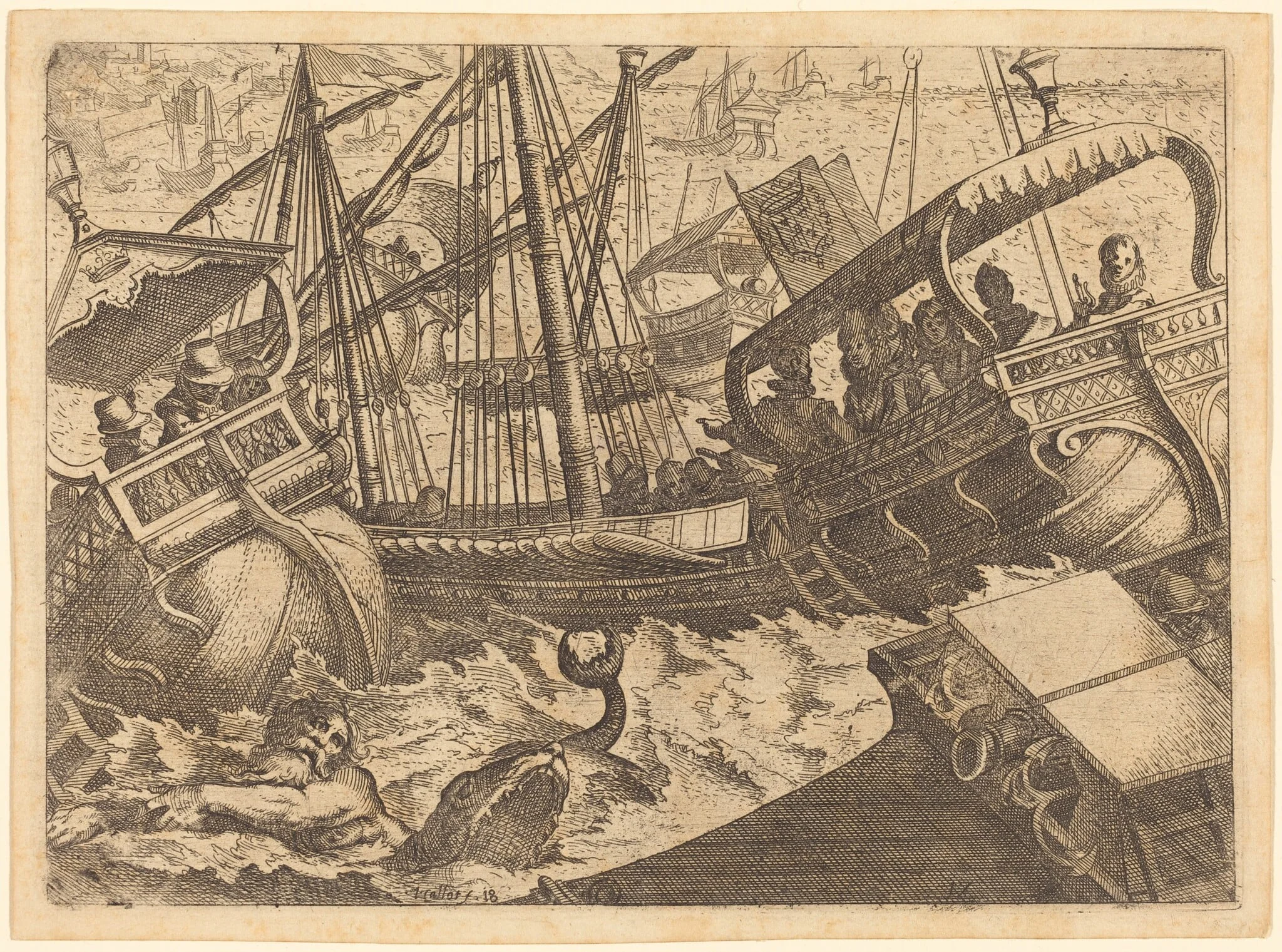 Storm off the Coast of Barcelona, detail
