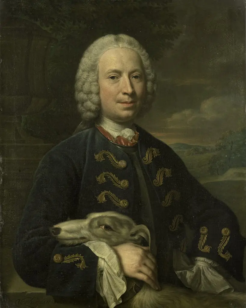 Portrait of Coenraad van Heemskerck, Count of the Holy Roman Empire, Lord of Achttienhoven and Den Bosch, by Mattheus Verheyden, oil, 1750