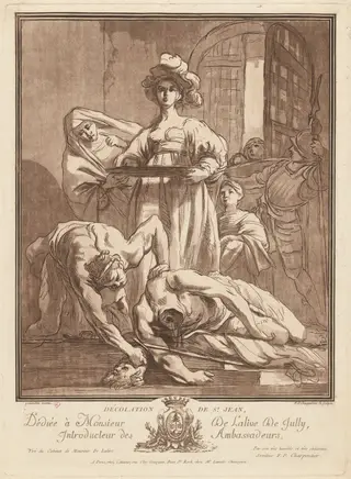 Décolation de St. Jean (Beheading of Saint John the Baptist), by François-Philippe Charpentier, ink, 1762