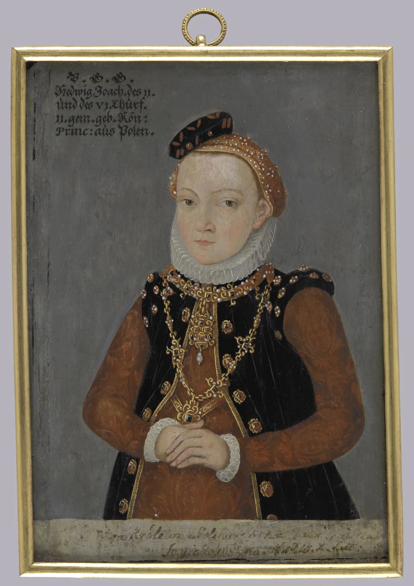 Portrait of Jadwiga Jagiellon (1513–1573), Daughter of Sigismund I (1467–1548), detail