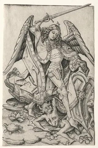 Saint Michael, by Master E.S., 1458