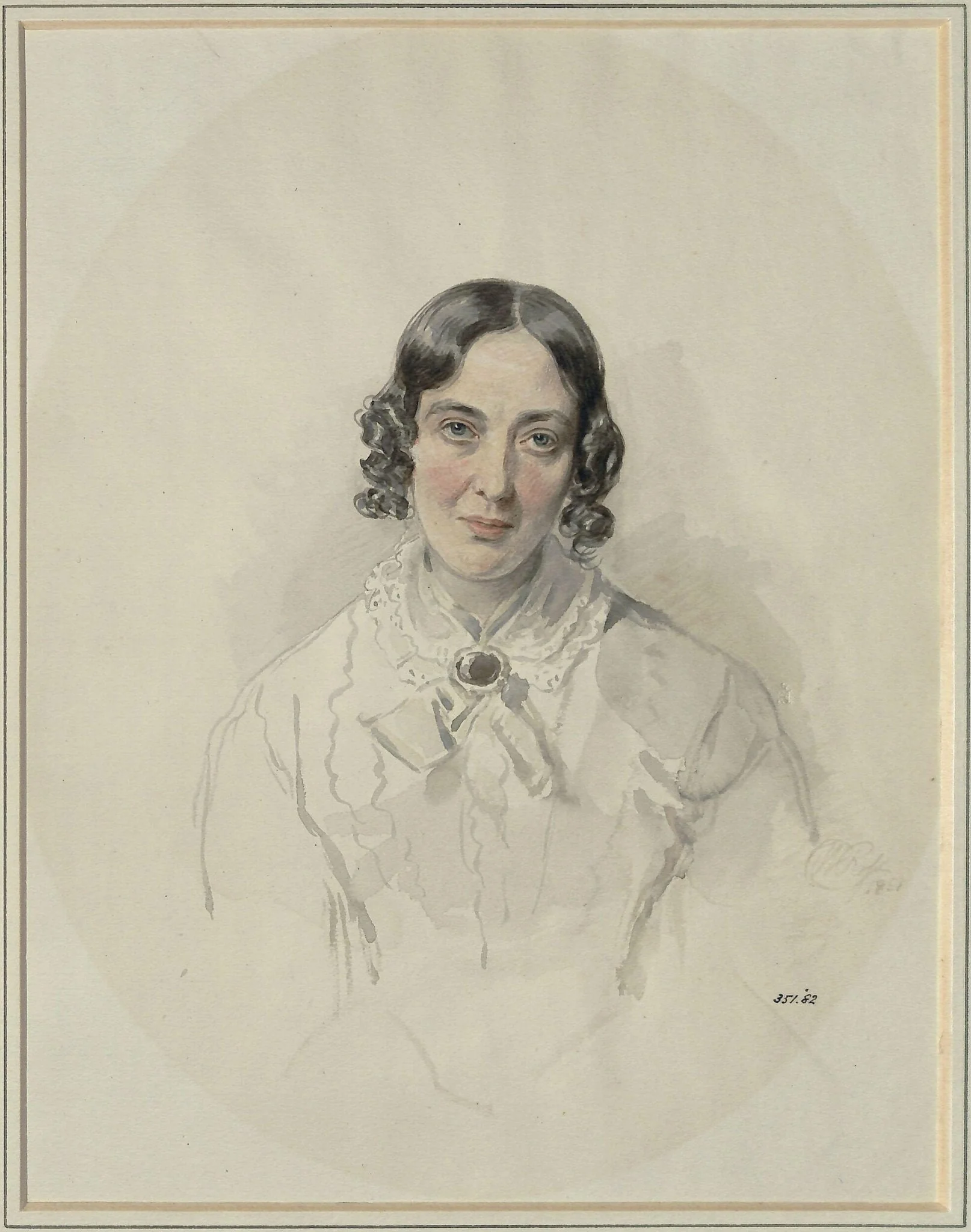 Portrait of Mrs Milnes, detail